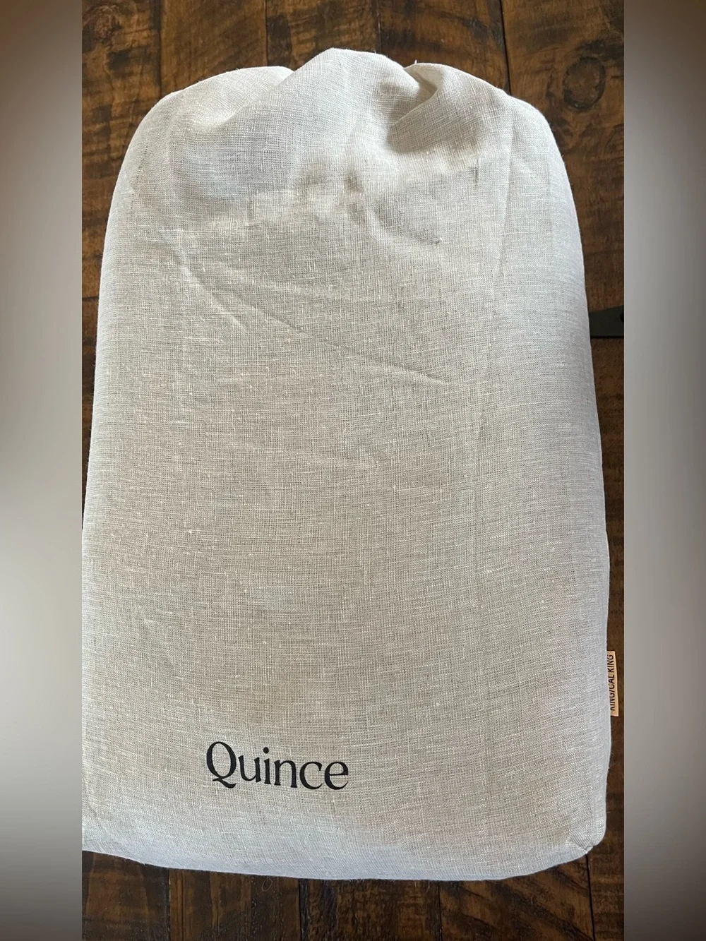NWOT Quince European Linen Chambray Duvet Cover, King/Cal K (Natural)